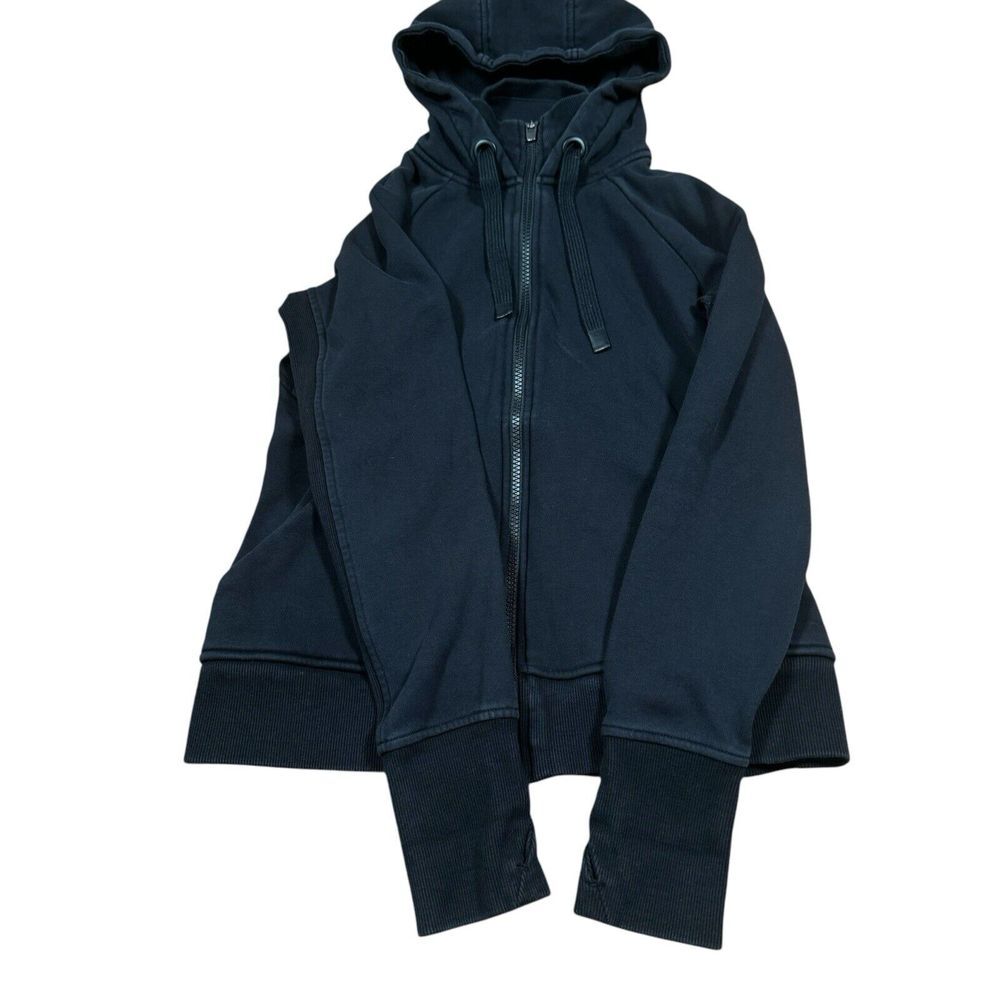 Athleta Triumph Hoodie Women's Sz S Black Full Zip Jacket Sweatshirt - Picture 6 of 15